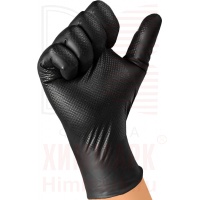 JETA_PRO JSN50NATRIX 09L перчатки нитриловые нескользящие черные размер L