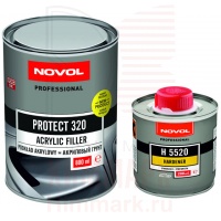 NOVOL Protect 320 грунт акриловый 4:1 быстрый заполняющий серый (0,8л+0,2л)