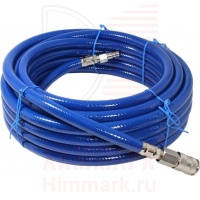 Русский_Мастер РМ-84929 шланг ПВХ с быстросъемными соединениями (латунь) 15бар синий 10ммx16ммx10м